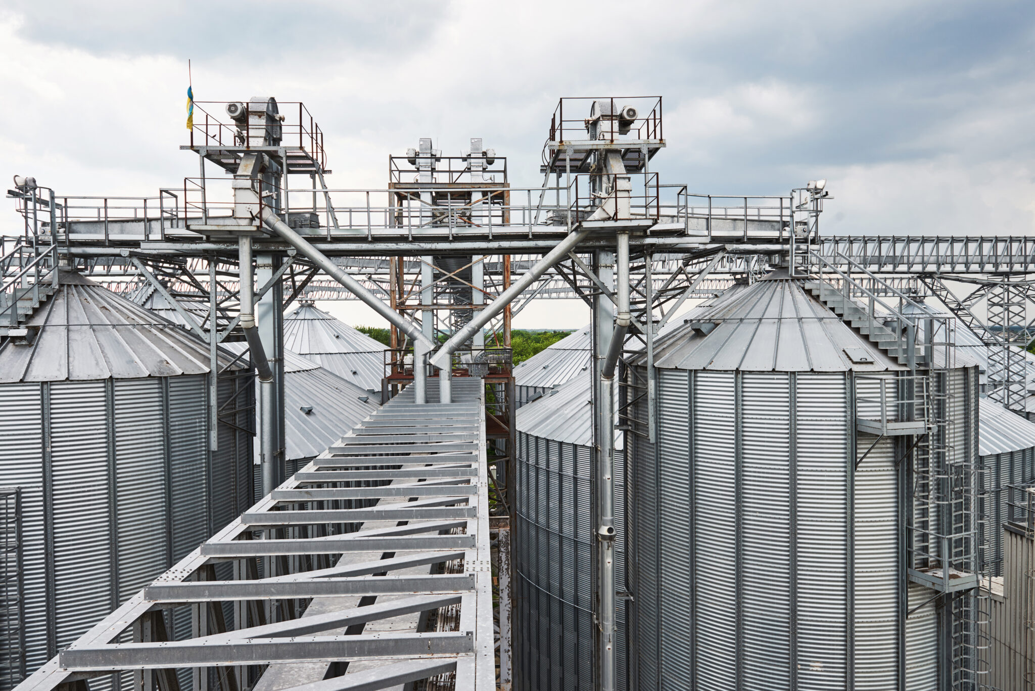 Agricultural Silo - Building Exterior, Storage and drying of grains, wheat, corn, soy, sunflower
